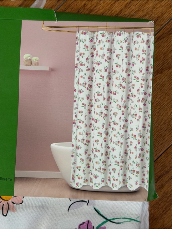 kate spade Other - kate spade White Shower Curtain in Dreamy Daisy Ruffled Pansy
